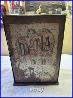 Vintage Metal Dyola Dyes Cabinet