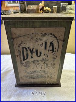 Vintage Metal Dyola Dyes Cabinet Vintage Metal Dyola Dyes Cabinet