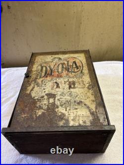 Vintage Metal Dyola Dyes Cabinet