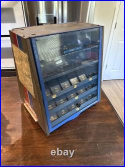 Vintage Metal Eveready Display Case On Rotating Base
