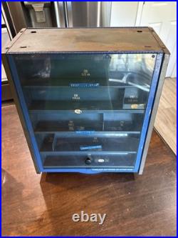 Vintage Metal Eveready Display Case On Rotating Base