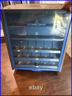 Vintage Metal Eveready Display Case On Rotating Base