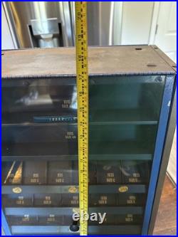 Vintage Metal Eveready Display Case On Rotating Base