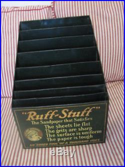 Vintage Metal Ruff-Stuff Sandpaper Display Rack Tools Hardware NO RESERVE