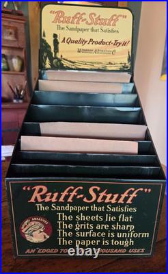 Vintage Metal Store Counter Display Ruff-Stuff Sandpaper Wausau Wisconsin Vintage Metal Store Counter Display Ruff-Stuff Sandpaper Wausau Wisconsin