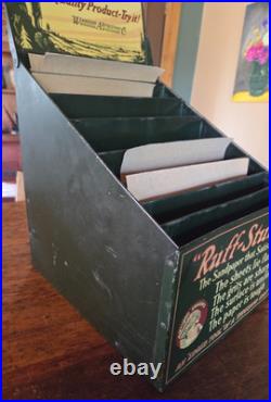 Vintage Metal Store Counter Display Ruff-Stuff Sandpaper Wausau Wisconsin