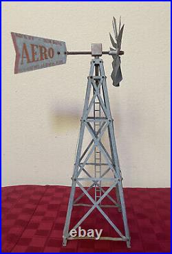 Vintage Metal Windmill Salesman's Sample Galvanized Steel 17 AERO