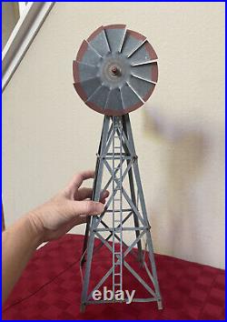 Vintage Metal Windmill Salesman's Sample Galvanized Steel 17 AERO