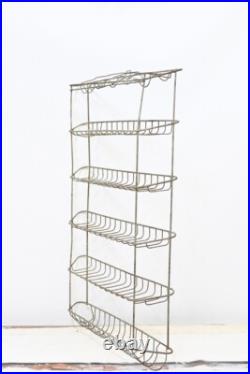 Vintage Metal Wire Shelf Wall Display Store Display Rack