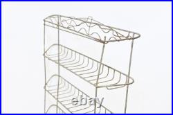 Vintage Metal Wire Shelf Wall Display Store Display Rack