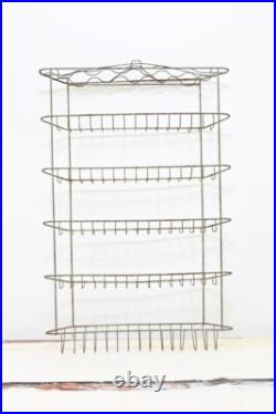 Vintage Metal Wire Shelf Wall Display Store Display Rack