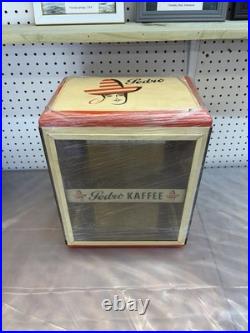 Vintage Mid 1900's Pedro Kaffee German Coffee Shop Counter Display Cabinet