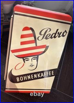 Vintage Mid 1900's Pedro Kaffee German Coffee Shop Counter Display Cabinet