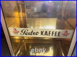 Vintage Mid 1900's Pedro Kaffee German Coffee Shop Counter Display Cabinet
