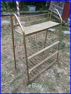 Vintage Mid Century Wire Rack Plant Stand Large Store Display Shelf Shoe Rack