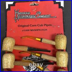Vintage Missouri Meerschaum Co Corn Cob Smoking Tobacco Pipes Store Display