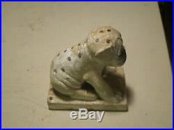 Vintage Morses Pure Pops Chalkware Pug Dog, Candy Store Counter Display 1930-40s