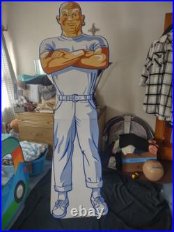 Vintage Mr. Clean Cardboard Standee Store Display Large 78 Long SUT1