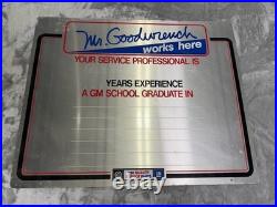 Vintage Mr Good wrench GM Service Parts Professional Sign 70s 80s 30 X 24