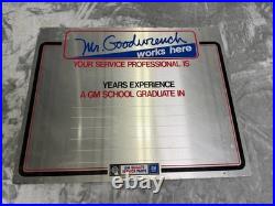 Vintage Mr Good wrench GM Service Parts Professional Sign 70s 80s 30 X 24