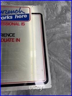 Vintage Mr Good wrench GM Service Parts Professional Sign 70s 80s 30 X 24