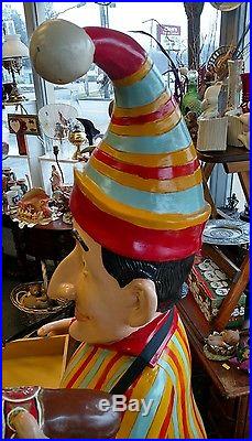 Vintage Mr. Punch Cigar Store Display Mascot Statue Rare Advertising Piece