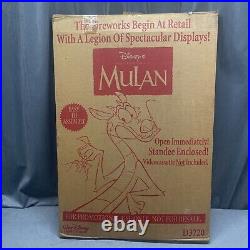 Vintage Mulan Disney Video Store Display Standee With Original Box Never Used