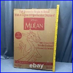 Vintage Mulan Disney Video Store Display Standee With Original Box Never Used