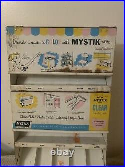 Vintage Mystik Tape Metal Store Display Advertising Rack Free Shipping