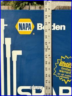 Vintage NAPA Belden Metal Spark Plug Display Cabinet Advertising Part Storage