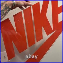 Vintage NIKE Swoosh Hanging Acrylic Sign Store Display / Dealer Issue 90s 36x20
