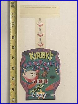 Vintage NINTENDO Kirby's Pinball Land GAME BOY Store Display Shelf Dangler Sign
