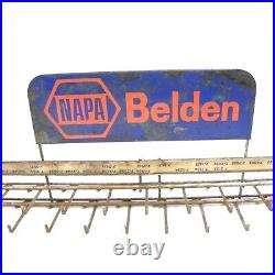 Vintage Napa Service Station Belden Dealership Shop Display Sign Rack 8x22x3 Vtg
