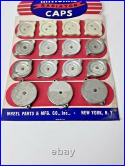 Vintage National Radiator Caps Display Board Automotive Retail Advertisment