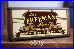 Vintage Neon Sign Freeman Shoe boot Advertising Store Counter Display antique