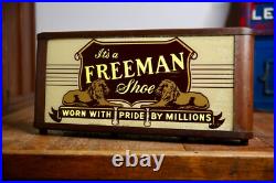 Vintage Neon Sign Freeman Shoe boot Advertising Store Counter Display antique