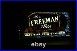 Vintage Neon Sign Freeman Shoe boot Advertising Store Counter Display antique