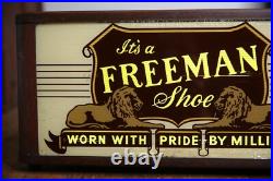 Vintage Neon Sign Freeman Shoe boot Advertising Store Counter Display antique