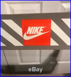 Vintage Nike Directors Chair Orange Swoosh Logo on Striped Background