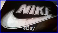 Vintage Nike Logo Sign 18x18 Original Light Display Store Swoosh Advertising