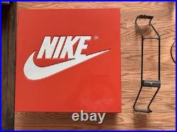 Vintage Nike Orange Sign Store Display 18 X 18 Swoosh Logo OG Please Read