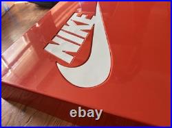 Vintage Nike Orange Sign Store Display 18 X 18 Swoosh Logo OG Please Read Vintage Nike Orange Sign Store Display 18 X 18 Swoosh Logo OG Please Read
