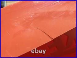 Vintage Nike Orange Sign Store Display 18 X 18 Swoosh Logo OG Please Read