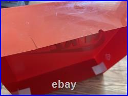 Vintage Nike Orange Sign Store Display 18 X 18 Swoosh Logo OG Please Read