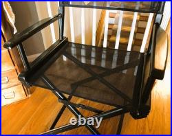 Vintage Nike Store Display Director's Chair Telescope Casual Wood Black