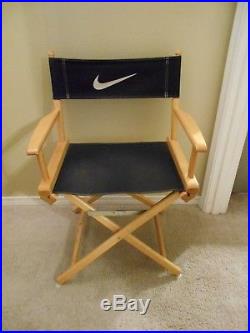 Vintage Nike Swoosh Just Do It Director's Chair Store Display wood/Black