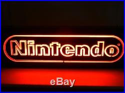 Vintage Nintendo NES Lighted Double Sided Sign Store Display Superbrite Series