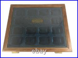 Vintage O. AMES CO. 14 SLOT ADVERTISING STORE DISPLAY CASE Parkersburg WV