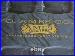 Vintage O. AMES CO. 14 SLOT ADVERTISING STORE DISPLAY CASE Parkersburg WV