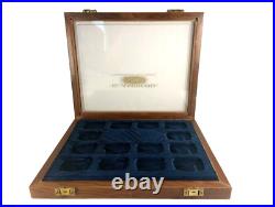 Vintage O. AMES CO. 14 SLOT ADVERTISING STORE DISPLAY CASE Parkersburg WV